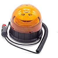 Rotativo LED magnetico destellante para tractor- camion- o vehiculo con mechero a 12 o 24 voltios con luz ambar…